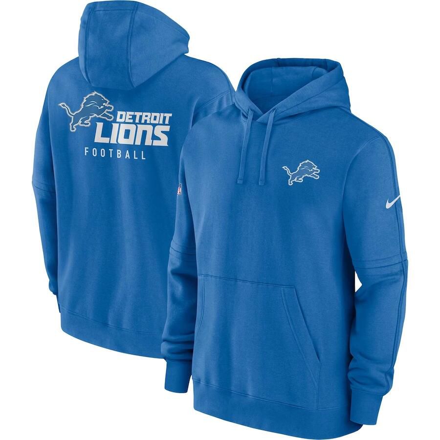 Men 2023 NFL Detroit Lions blue Sweatshirt style 1